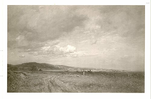 Landschaft bei Freising mit Feldarbeitern, 1880, Eduard Schleich