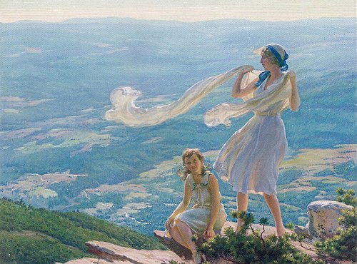 Wind on the Cliff, 1930, Charles Courtney Curran