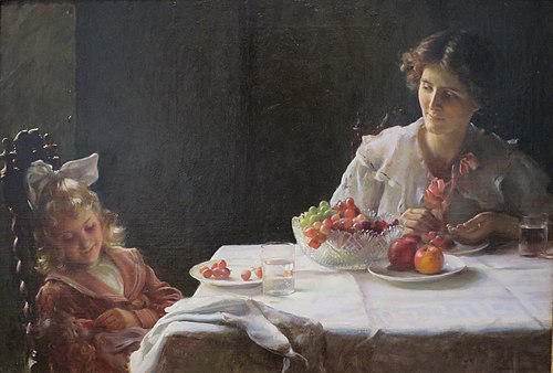 Breakfast for Three, 1909, Charles Courtney Curran