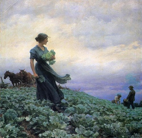 The Cabbage Field, 1914, Charles Courtney Curran
