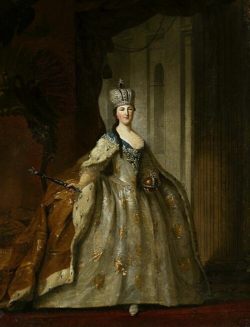 Portrait de Catherine la Grande., 1760, Ivan Argounov
