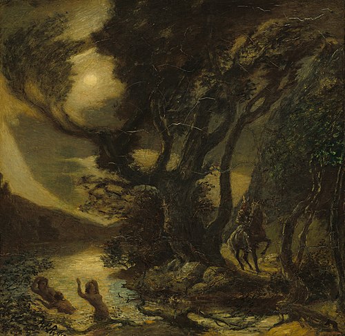 Siegfried and the Rhine Maidens, 1889, Albert Pinkham Ryder