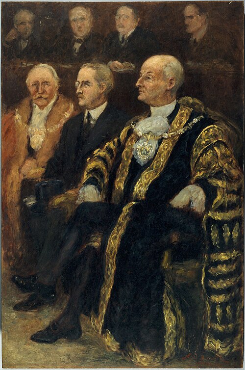 Sir George Broadbridge, lord-maire de Londres et Sir Eric Phipps, ambassadeur de Grande-Bretagne, da, 1937, Noël Dorville