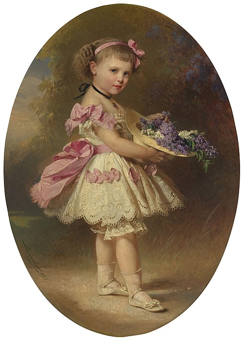 Princess Charlotte of Prussia (1860-1919) when a child, 1863, Richard Lauchert