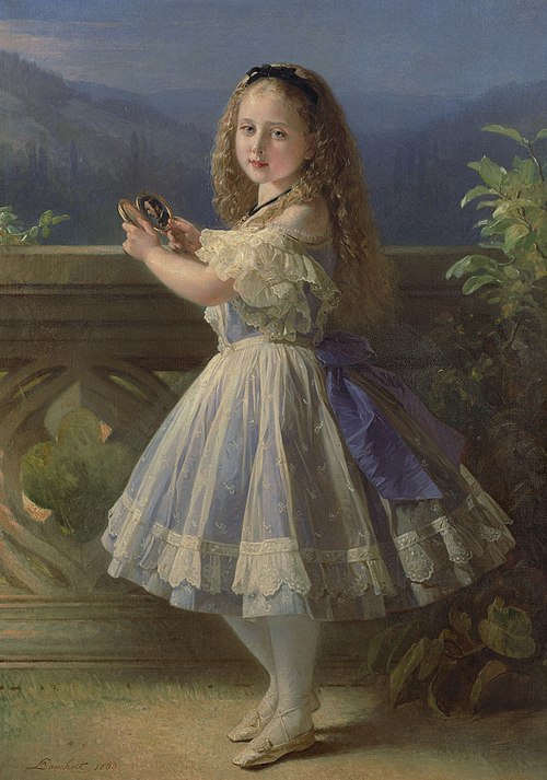 Princess Beatrice, later Princess Henry of Battenberg (1857-1944) when a child, 1863, Richard Lauchert