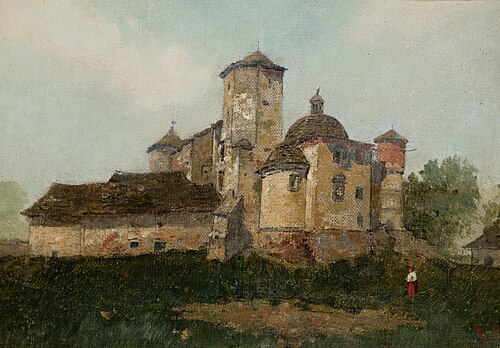 View of the Wiśnicz Castle from the Chapel's Side, 1893, Stanisław Fabijański