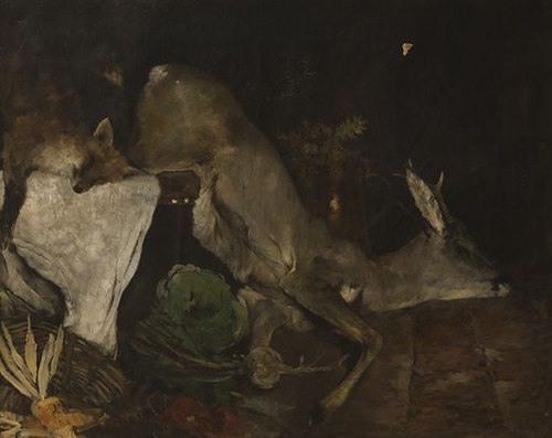 Jagdstillleben mit Fuchs und Rehbock, 1606, Georg Berger