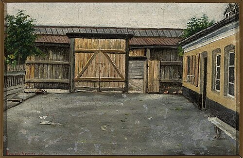 Backyard, 1891, Ignacy Marek