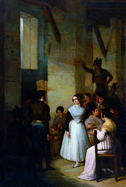 Indoor dance, 1838, Joaquín Domínguez Bécquer