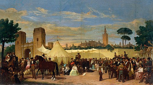 The Seville Fair, 1867, Joaquín Domínguez Bécquer