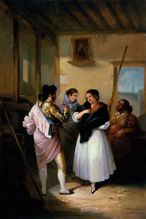 Maja and bullfighter, 1838, Joaquín Domínguez Bécquer