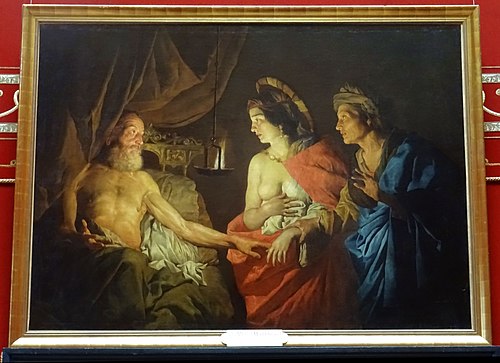 Sarah présentant Agar à Abraham, 1650, Matthias Stom