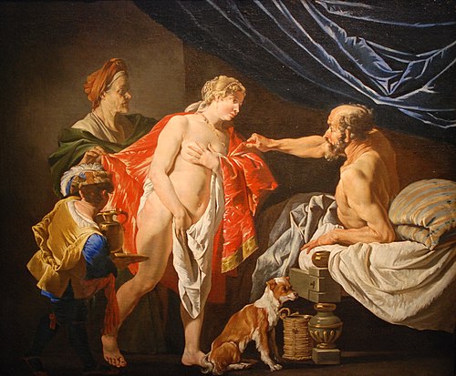 Sara, Abraham and Hagar, 1645, Matthias Stom