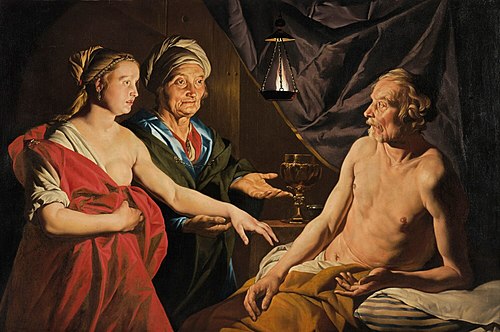 Sarah Leading Hagar to Abraham, 1632, Matthias Stom