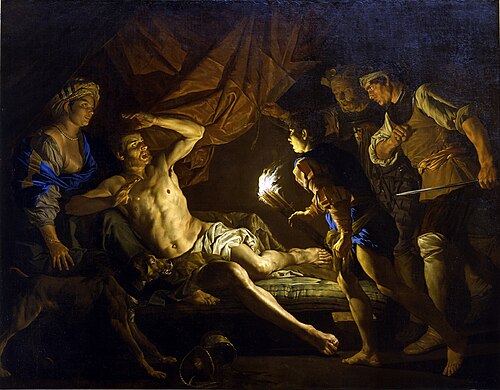 Samson taken by the Philistines, 1645, Matthias Stom