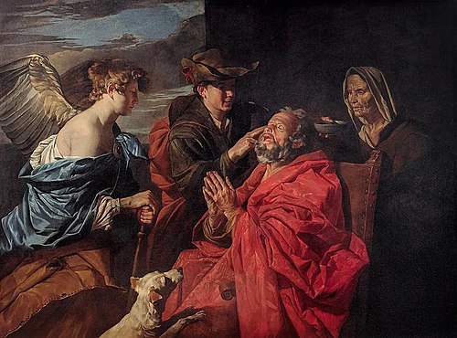 Healing of Tobit, 1641, Matthias Stom