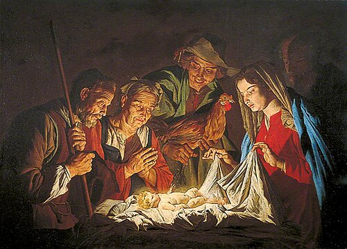 The Adoration of the Shepherds, 1636, Matthias Stom
