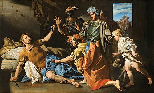 The death of Brutus, 1650, Matthias Stom