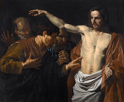 The incredulity of St Thomas, 1635, Matthias Stom
