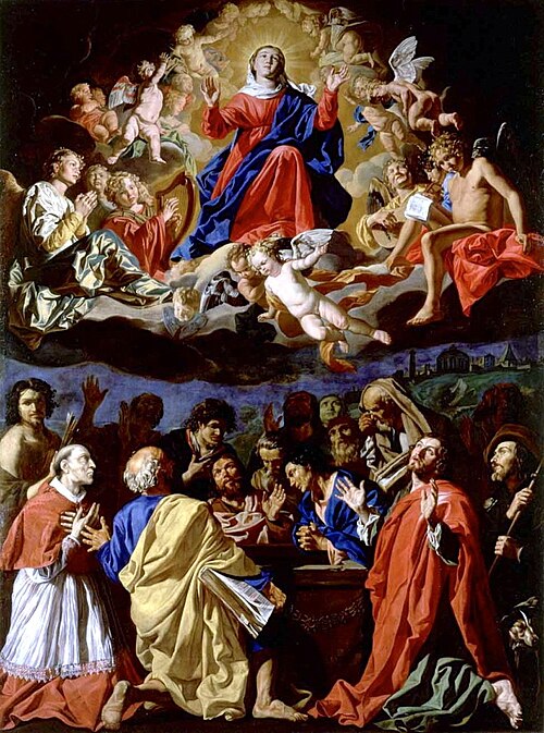 The assumption of Mary with the Saints Rocco, Sebastian and Charles Borromeo, 1652, Matthias Stom