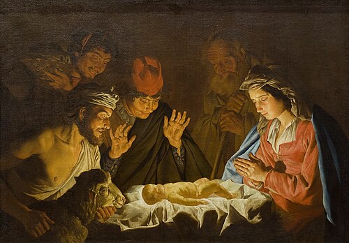 The adoration of the shepherds, 1632, Matthias Stom