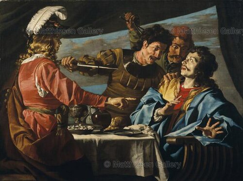 The feast of Absalom, 1650, Matthias Stom