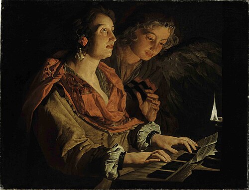 Saint Cecilia and the Angel, 1650, Matthias Stom