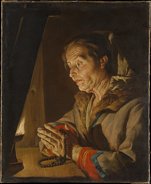 Old Woman Praying, 1640, Matthias Stom