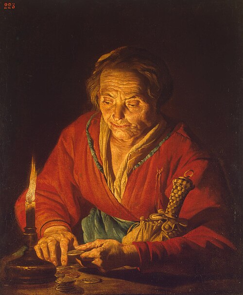 Old Woman with a Candle, 1640, Matthias Stom