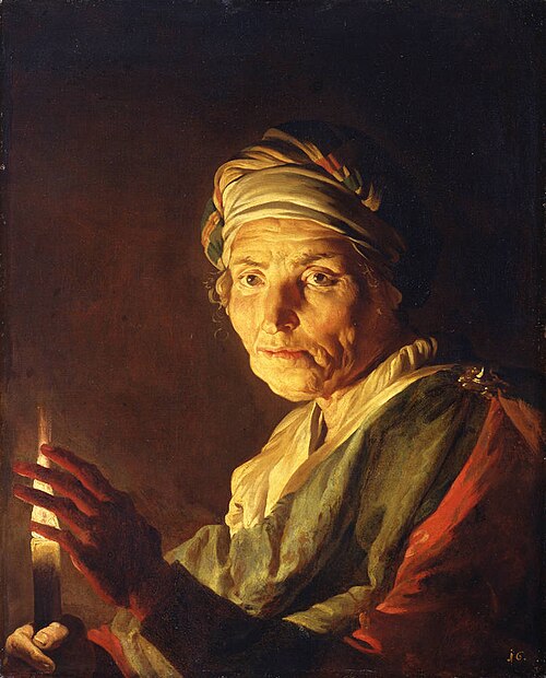 The Elder with a Candle, 1635, Matthias Stom