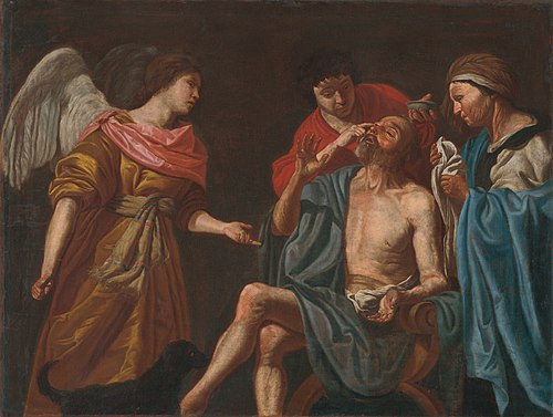 Healing of blind Tobias, 1630, Matthias Stom