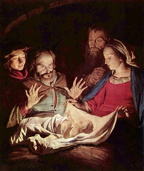 The Adoration of the Shepherds, 1650, Matthias Stom