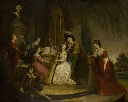 Sir Henry Bridgeman and His Family Playing Music, , Robert Edge Pine