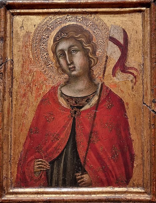 Sainte tenant une bannière, 1340, Niccolò di Segna