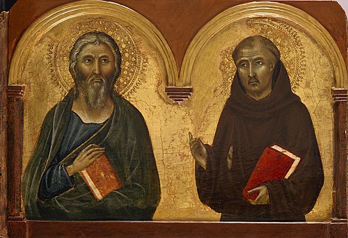 St Francis (part of a polyptych), 1340, Niccolò di Segna