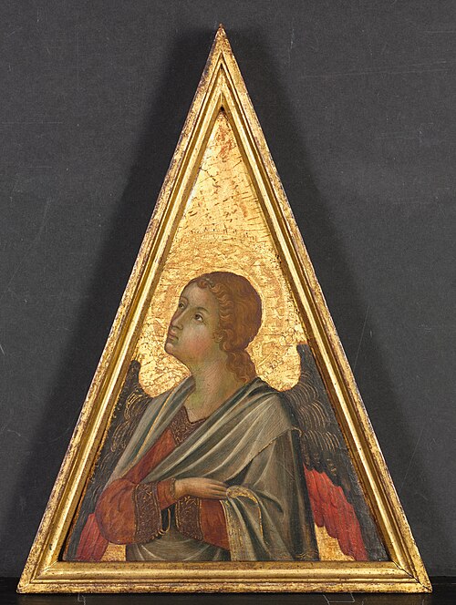 Pinnacle with Angel (pair), 1340, Niccolò di Segna