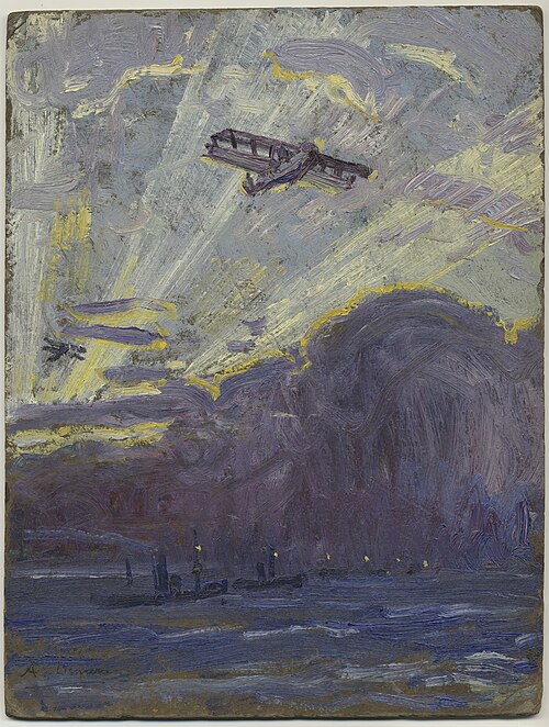 Sketch for Minesweepers and Seaplanes, 1917, Arthur Lismer