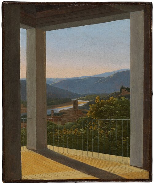 View From a Loggia, 1820, Antoine-Félix Boisselier