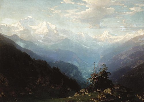 Alpine landscape, 1867, Stanislaus von Kalckreuth