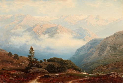 Hochgebirgslandschaft in den Pyrenäen, 1857, Stanislaus von Kalckreuth