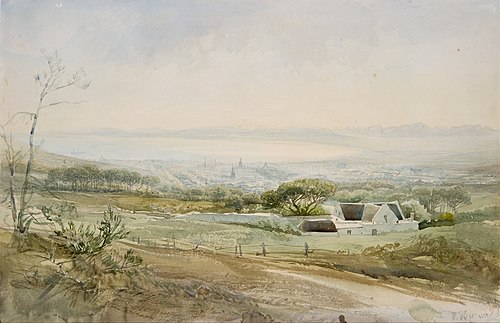 Cape Town from the Top of Kloof Street, 1900, Heinrich Hermann