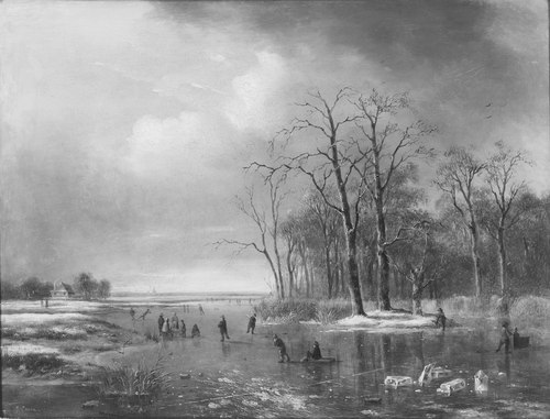 Paysage avec patineurs, , Henri de Coene