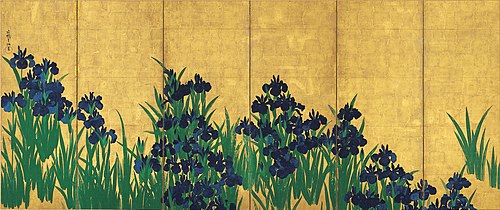 Paravents aux Iris, , Ogata Kōrin