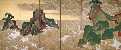 Waves at Matsushima, 1800, Ogata Kōrin