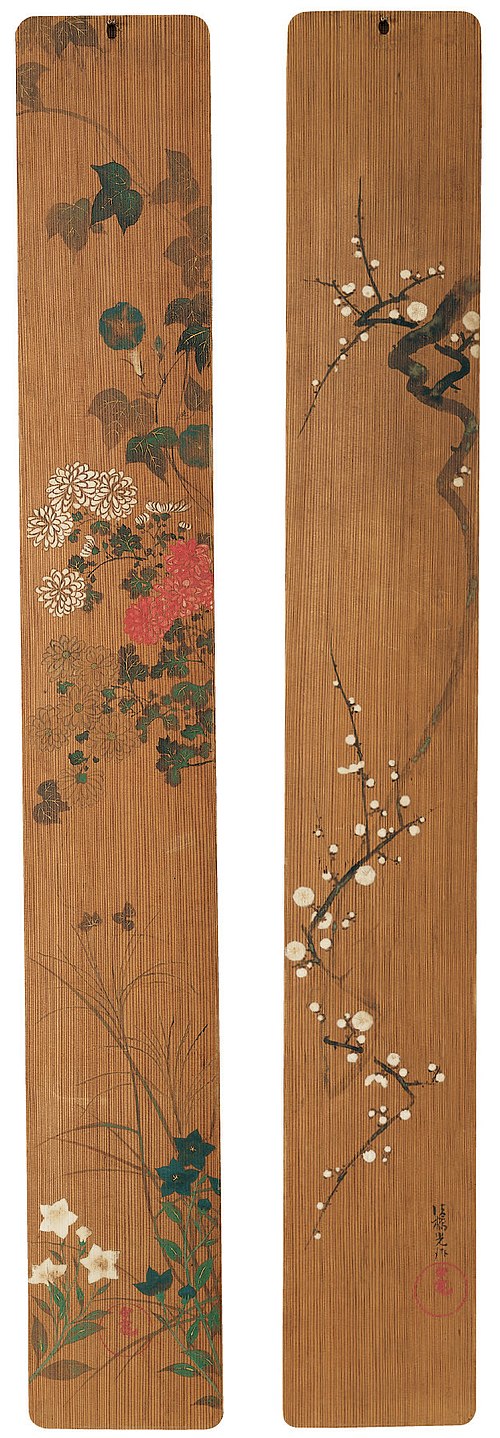 Flowers of Spring and Autumn, 1750, Ogata Kōrin