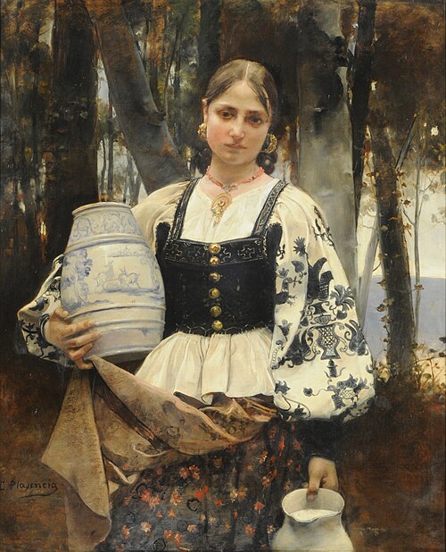 The milkmaid, 1889, Casto Plasencia