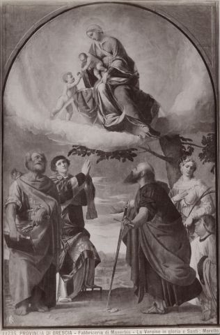 Madonna in gloria con Bambino, Santi e donatore, , Alessandro Bonvicino