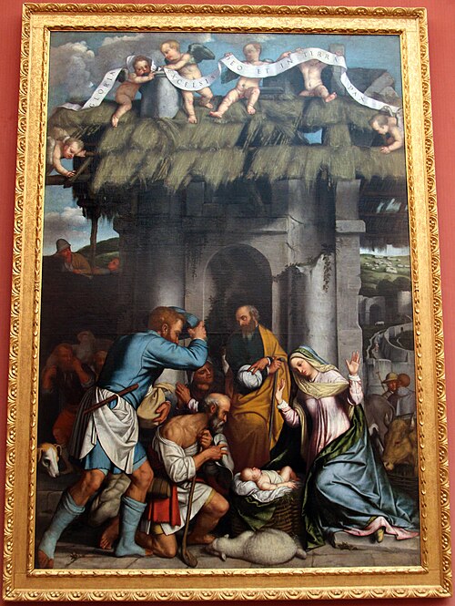 Die Anbetung der Hirten, 1542, Alessandro Bonvicino