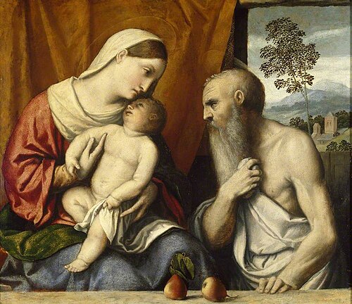 The Virgin and Child with St Jerome, 1530, Alessandro Bonvicino