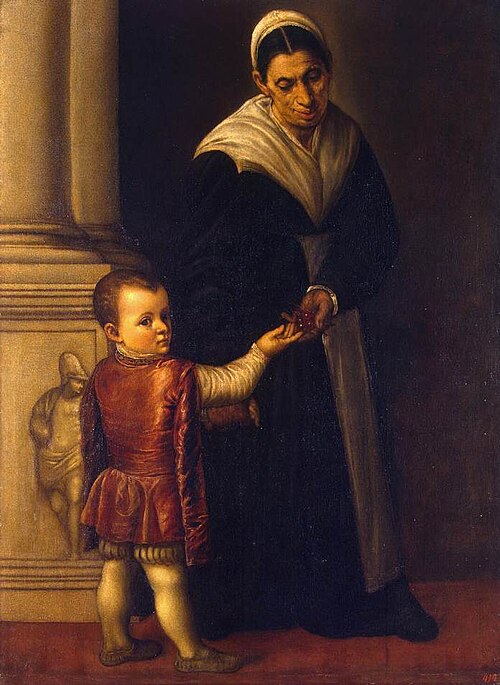 Portrait of a Boy with his Nurse, 1548, Alessandro Bonvicino